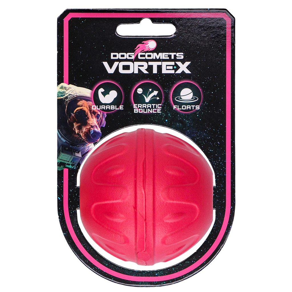 Dog Comets Vortex bal Roze - Duurzaam speelgoed voor honden - afbeelding 1