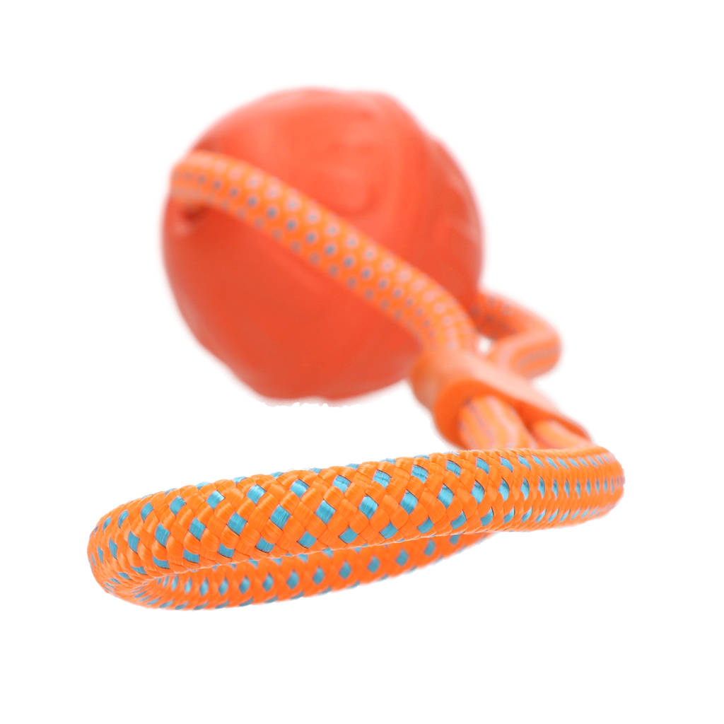 Dog Comets Vortex Loop Oranje - Speelbal met Touw - afbeelding 2