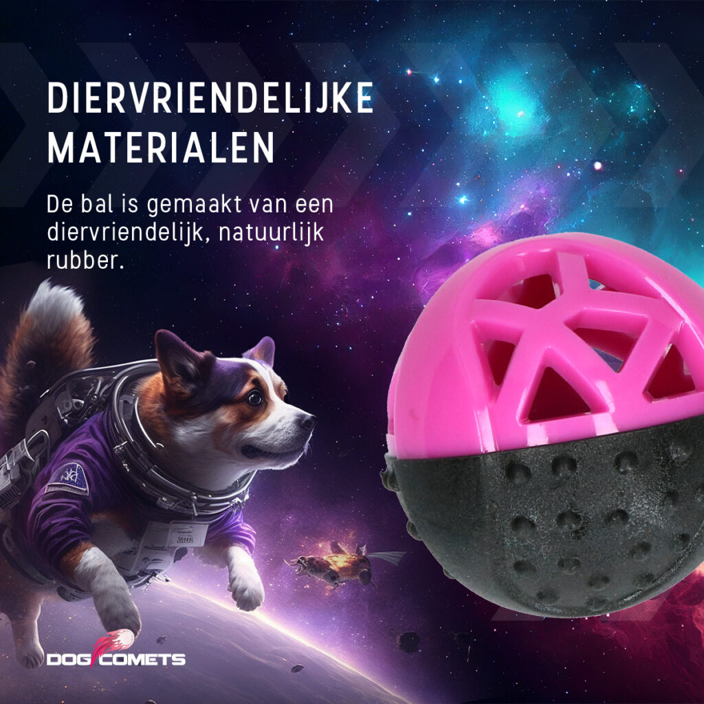 Dog Comets Moonstone Traktatiebal Roze - Speelgoed voor Honden - afbeelding 6