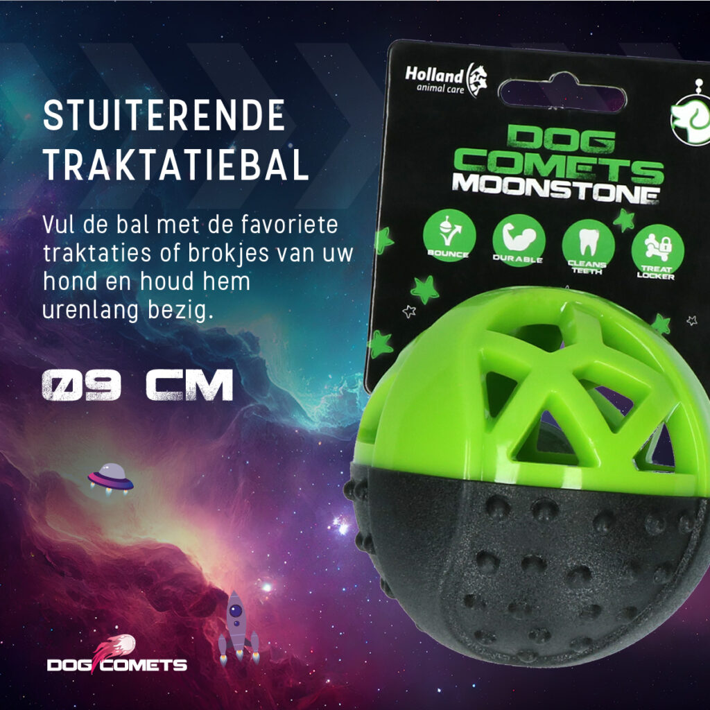 Dog Comets Moonstone Traktatiebal Groen - Speelgoed voor Honden - afbeelding 4