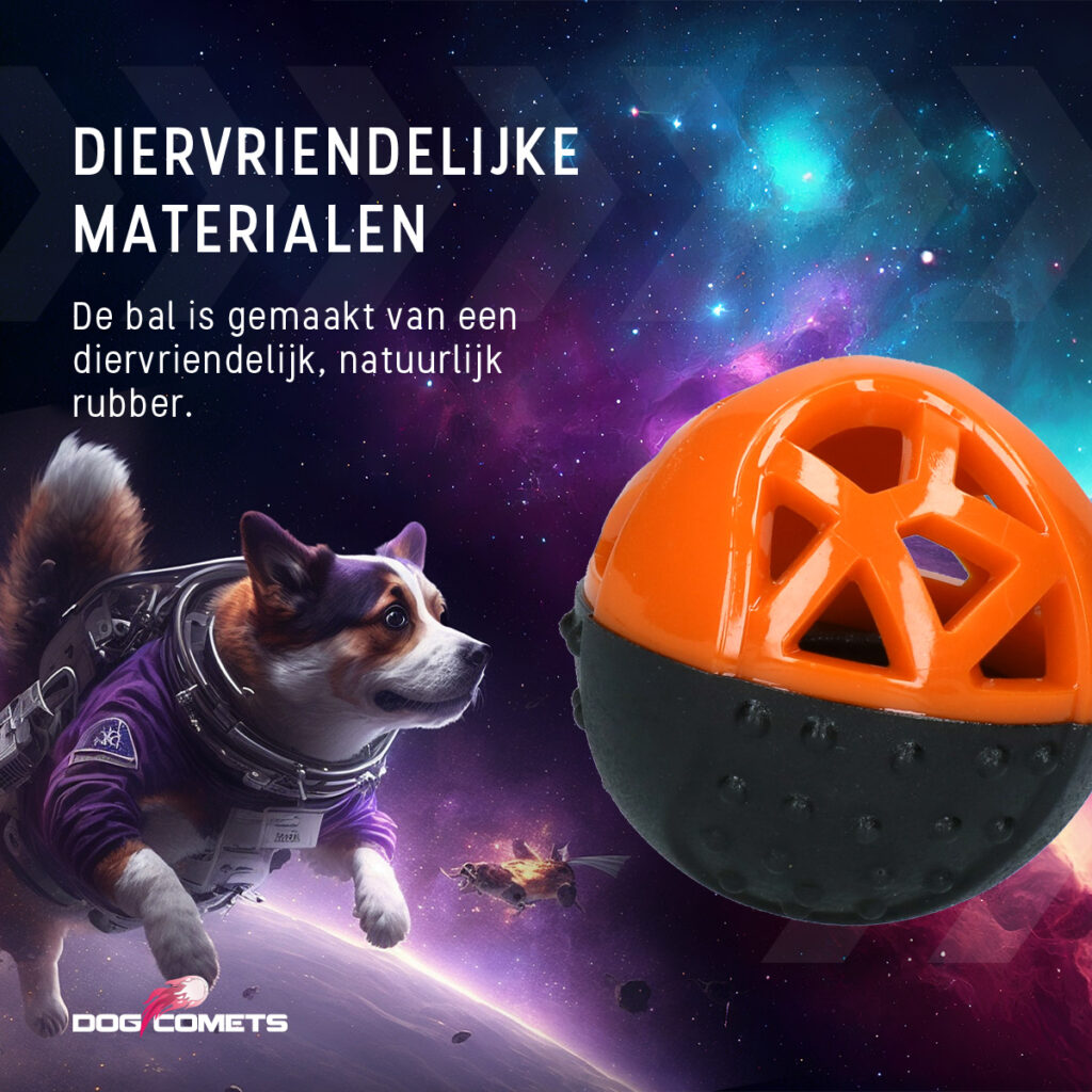 Dog Comets Moonstone Traktatiebal Oranje - Speelgoed voor Honden - afbeelding 5
