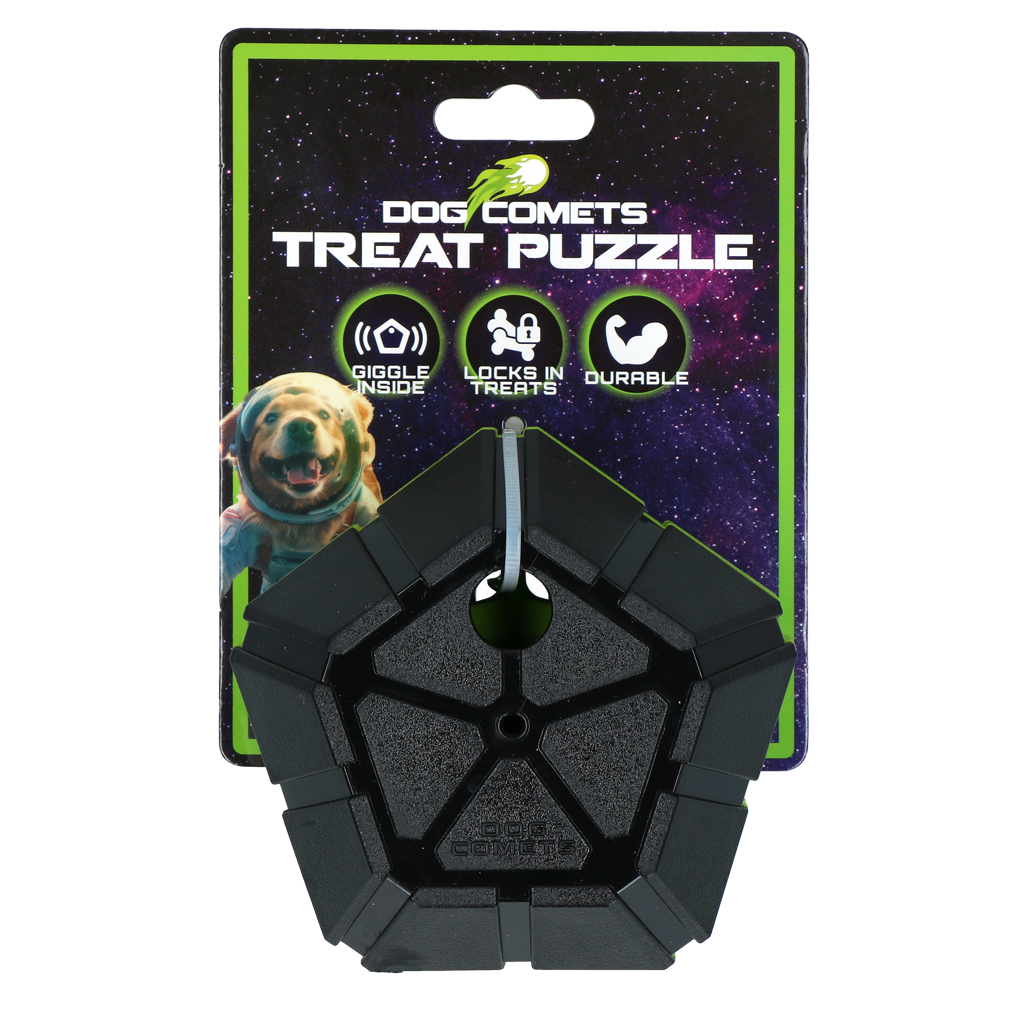 Dog Comets Treat Puzzle Groen - Puzzelbal voor Honden - afbeelding 1