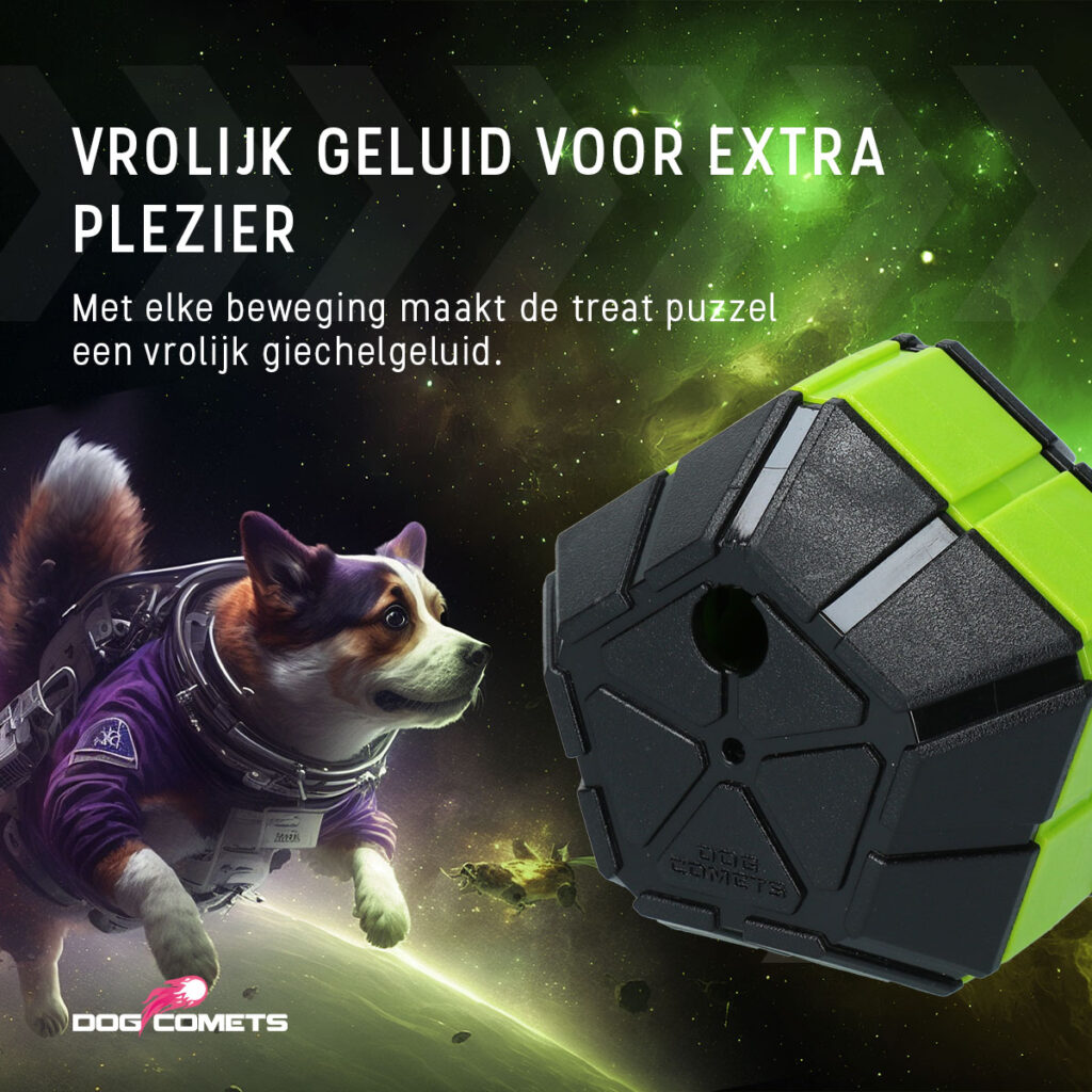 Dog Comets Treat Puzzle Groen - Puzzelbal voor Honden - afbeelding 5