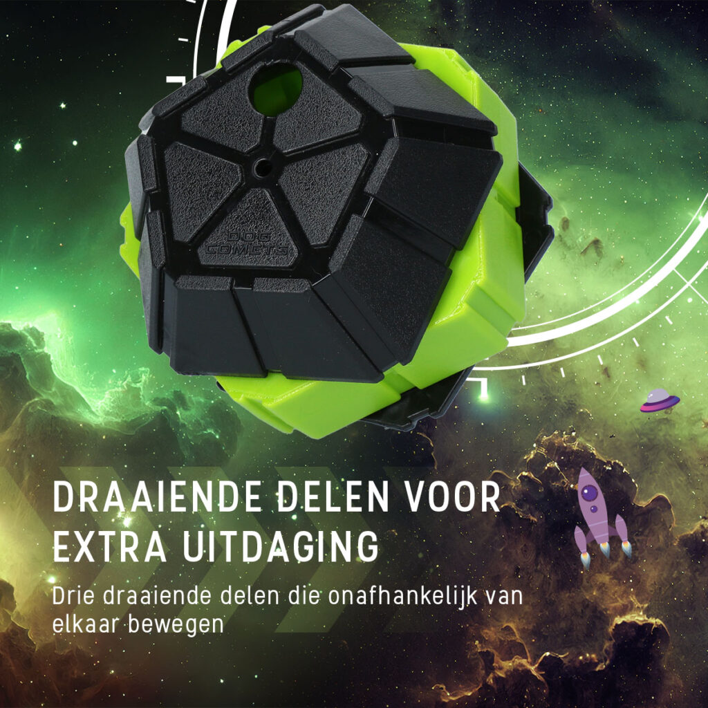 Dog Comets Treat Puzzle Groen - Puzzelbal voor Honden - afbeelding 6