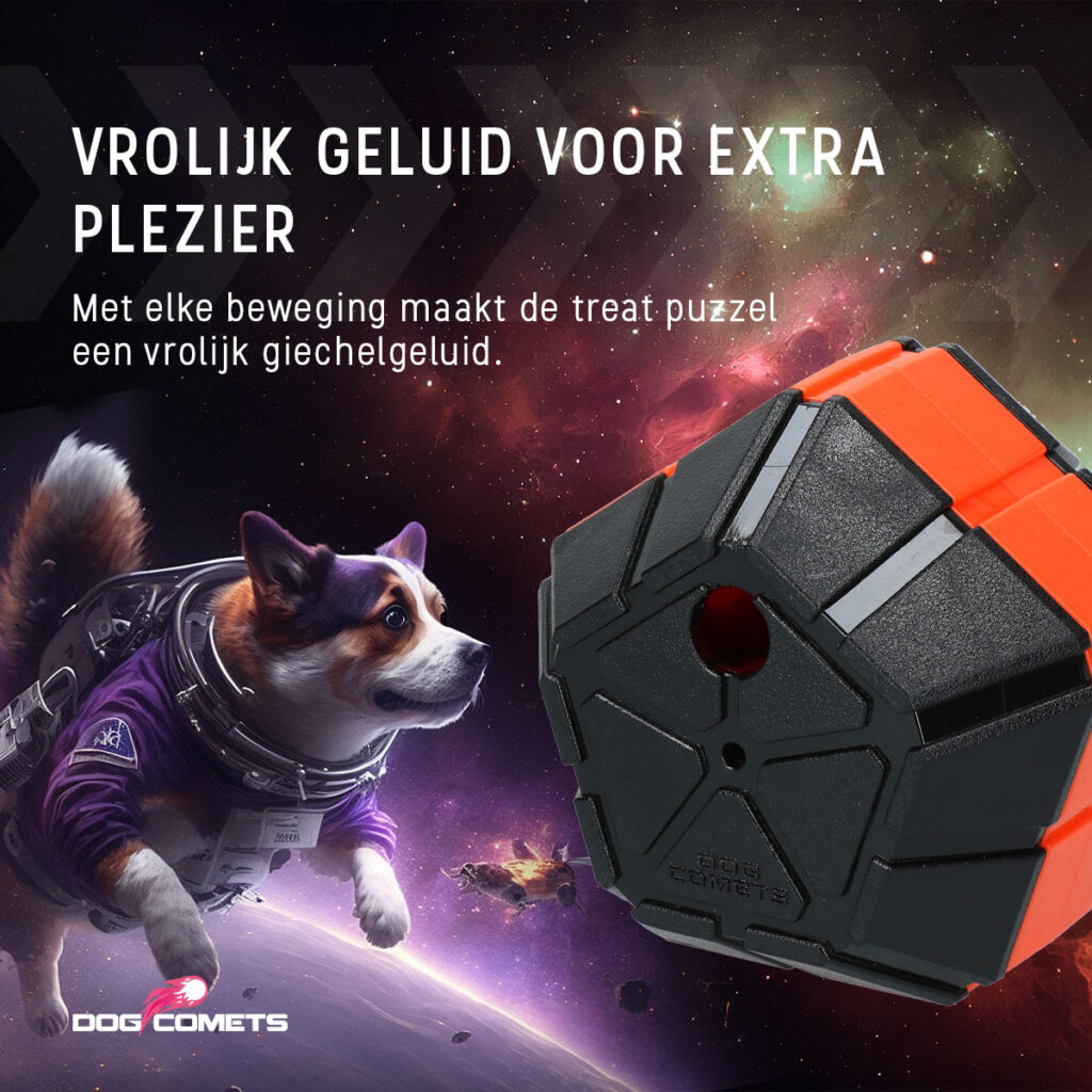 Dog Comets Treat Puzzle Oranje - Puzzelbal voor Honden - afbeelding 5