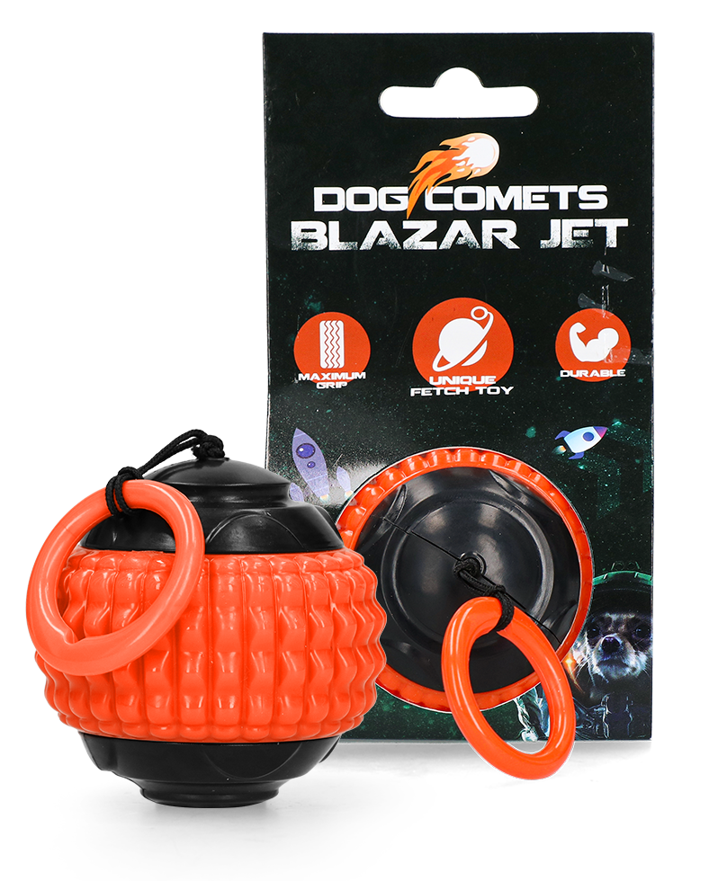 Dog Comets Blazar Jet Oranje Speelbal van Duurzaam Kunststof - afbeelding 1