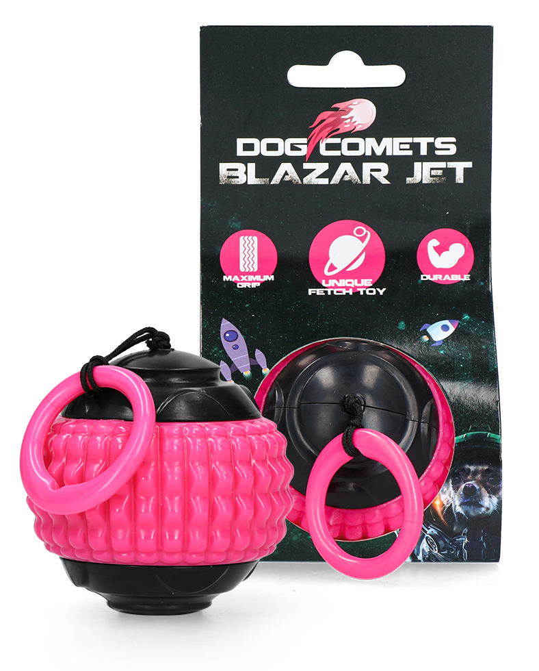 Dog Comets Blazar Jet Roze - Multifunctionele Speelbal van Duurzaam Kunststof - afbeelding 1