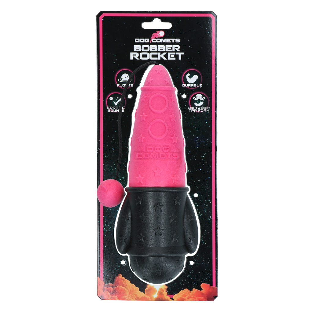 Dog Comets Bobber Rocket Roze - Lichtgewicht Apporteerspeeltje - afbeelding 1