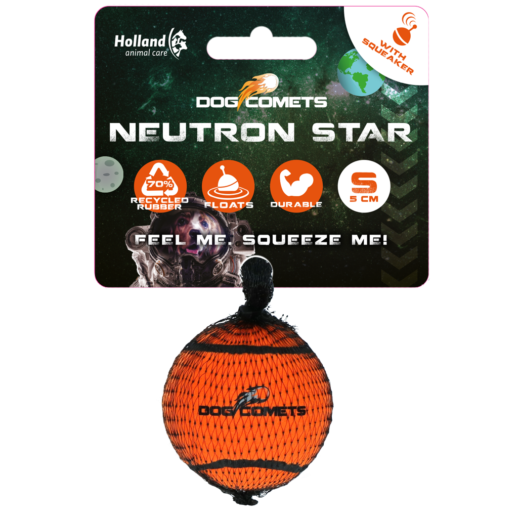 Dog Comets Tennisbal Met Pieper Neutron Star S Oranje - afbeelding 1