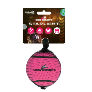Dog Comets Tennisbal Starlight M Roze - Hoog Stuiterend en Duurzaam