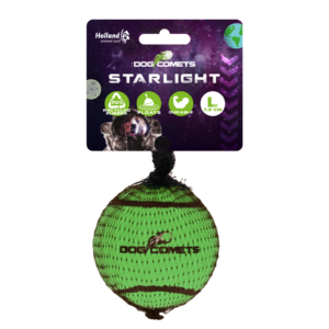 Dog Comets Tennisbal Starlight L Groen - Sterke en Drijvende Speelbal