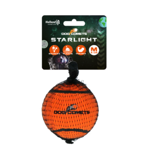 Dog Comets Tennisbal Starlight M Oranje - Hoog stuiterend en drijvend