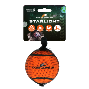 Dog Comets Tennisbal Starlight L Oranje - Hoog Stuiterend en Duurzaam