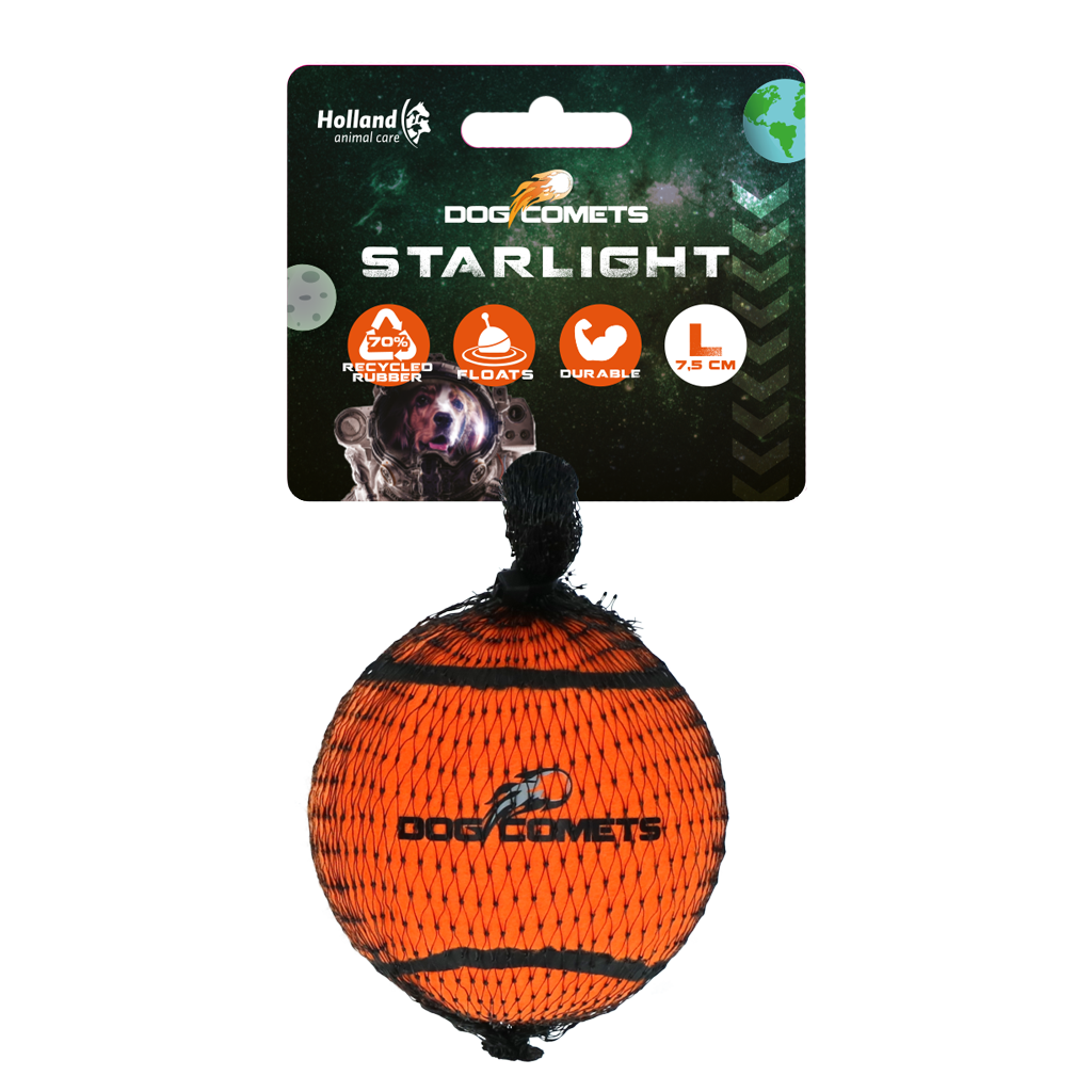 Dog Comets Tennisbal Starlight L Oranje - Hoog Stuiterend en Duurzaam - afbeelding 1
