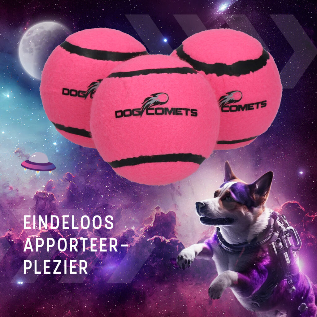 Dog Comets Tennisbal Starlight S Roze (3-pack) - Zeer sterke en stuiterende bal - afbeelding 5