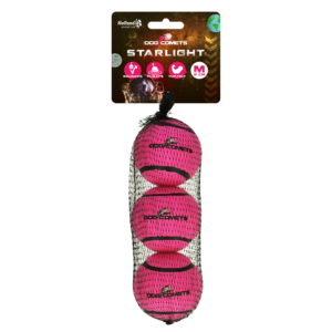 Dog Comets Tennisbal Starlight M Roze (3-pack) - Sterke en Stuiterende Speelbal