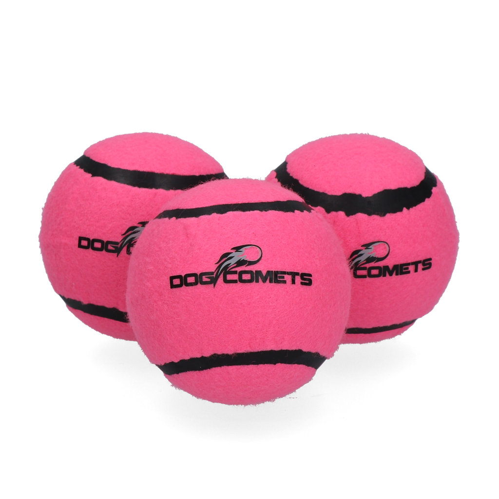 Dog Comets Tennisbal Starlight M Roze (3-pack) - Sterke en Stuiterende Speelbal - afbeelding 2