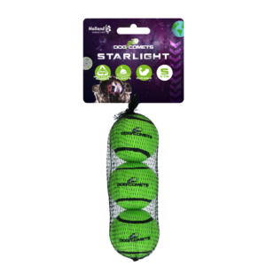 Dog Comets Tennisbal Starlight S Groen (3-pack) - Sterke en drijvende speelbal