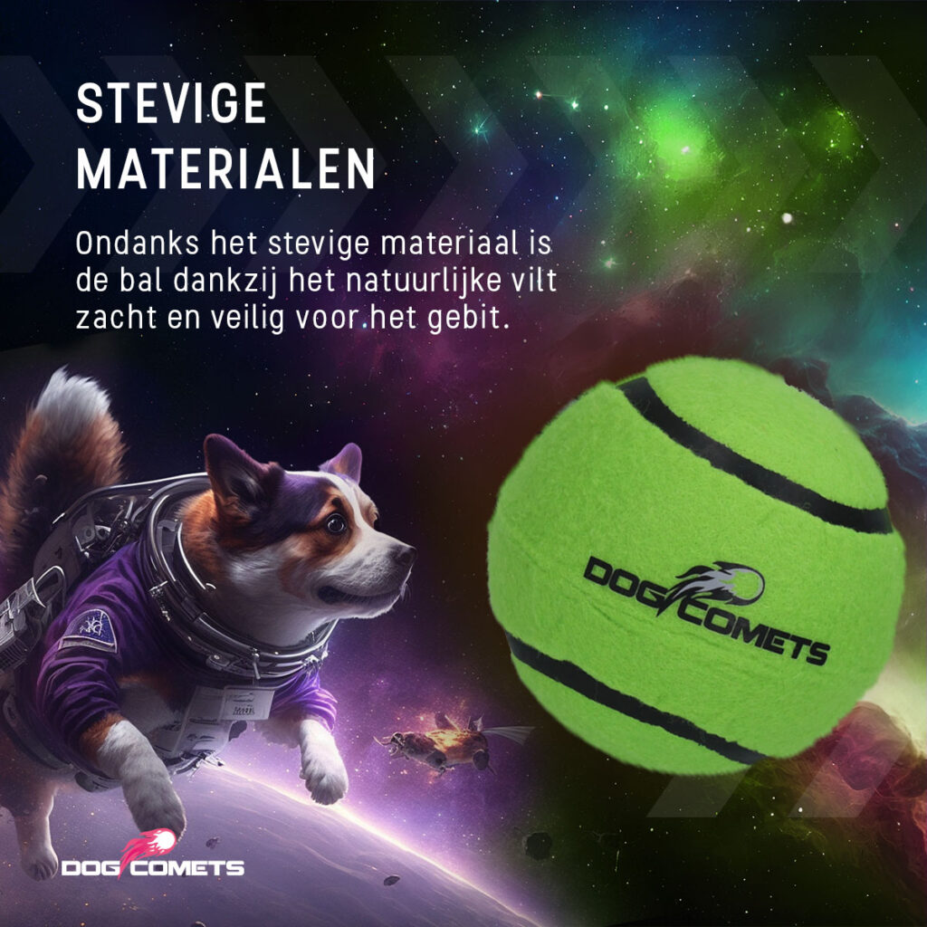 Dog Comets Tennisbal Starlight M Groen - Sterke, drijvende tennisbal voor honden - afbeelding 4