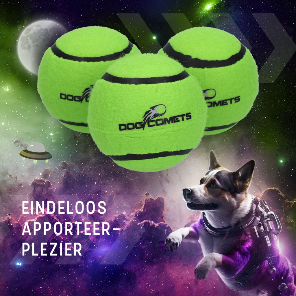 Dog Comets Tennisbal Starlight S Groen - Sterke en drijvende tennisbal - afbeelding 5