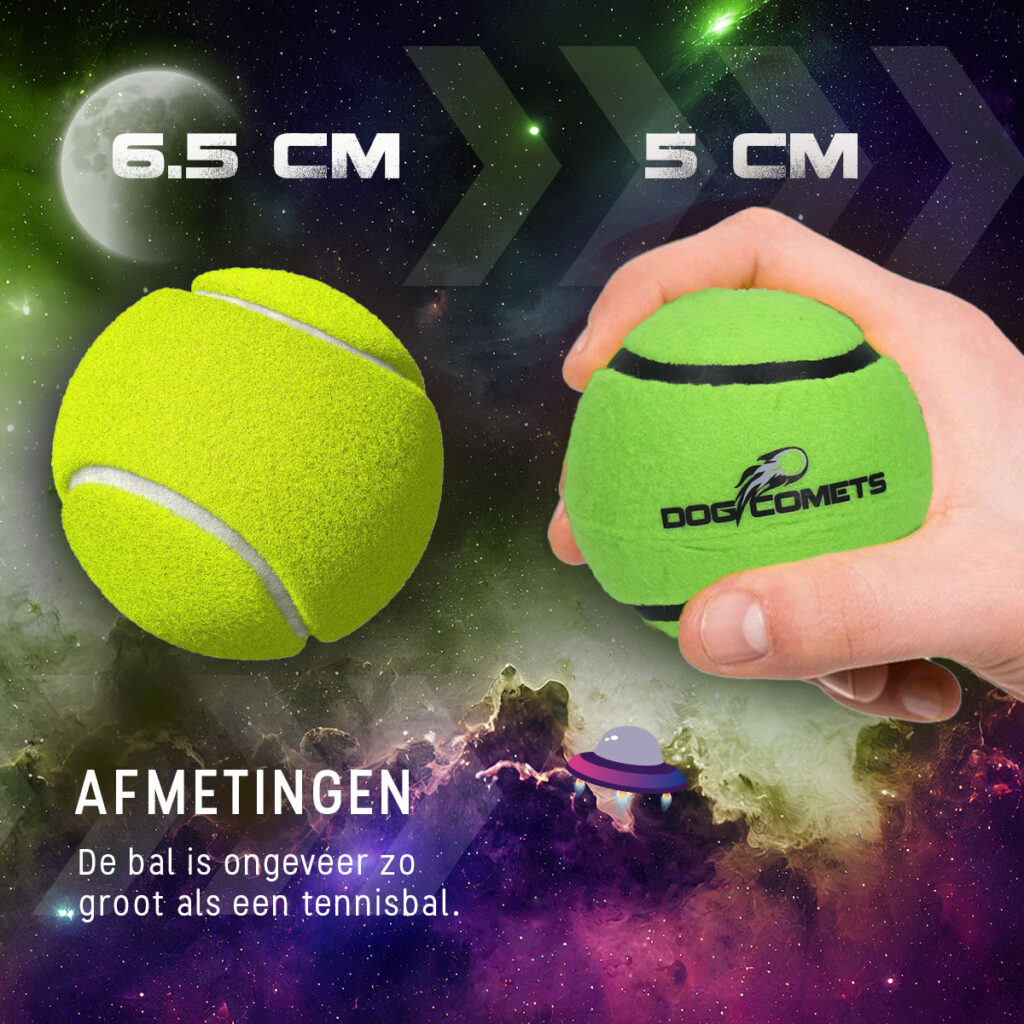 Dog Comets Tennisbal Starlight S Groen - Sterke en drijvende tennisbal - afbeelding 6