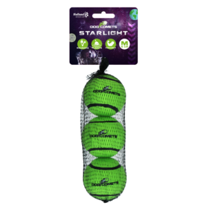 Dog Comets Tennisbal Starlight M Groen (3-Pack) - Sterke en Drijvende Speelbal