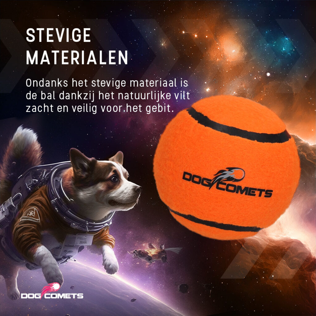 Dog Comets Tennisbal Starlight L Oranje (2-pack) - Drijvend en sterk speelgoed - afbeelding 3