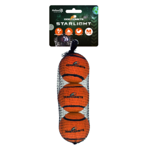 Dog Comets Tennisbal Starlight M Oranje (3-Pack) - Sterke en Stuiterende Speelbal