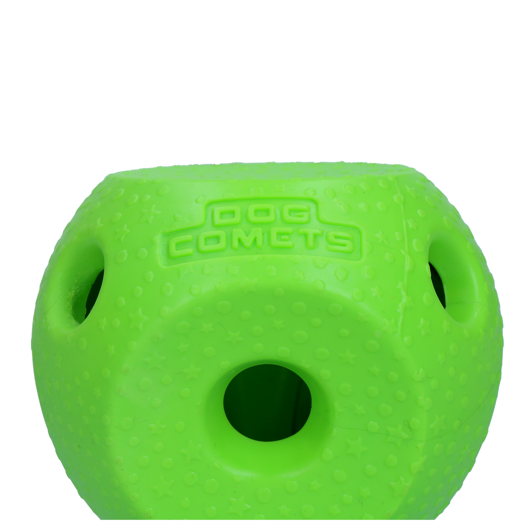 Dog Comets Treat Lock Ball Groen - Duurzame Rubber Traktatiebal voor Honden - afbeelding 2