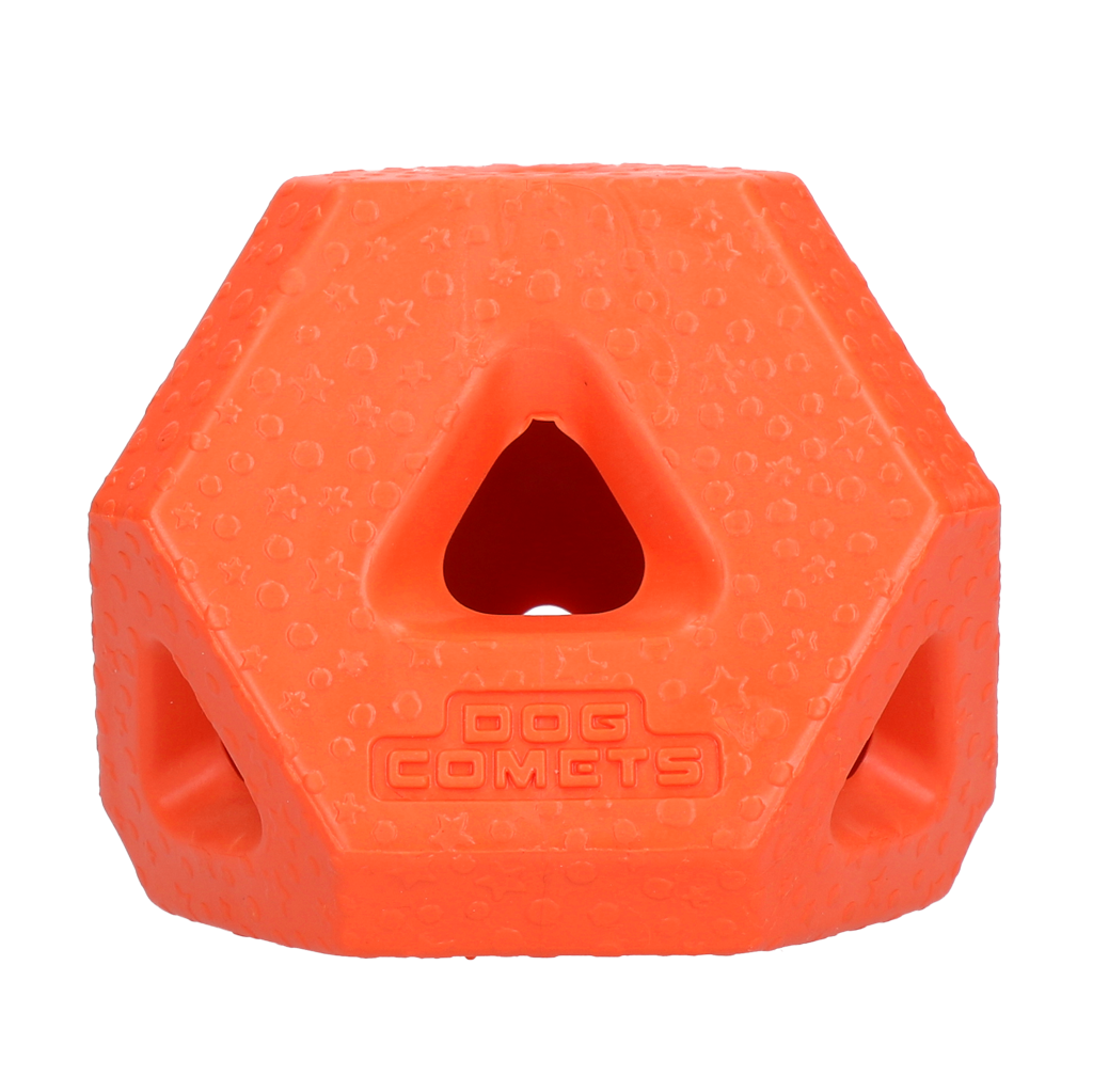 Dog Comets Treat Lock Cube Oranje - Duurzame traktatiekubus voor honden - afbeelding 1