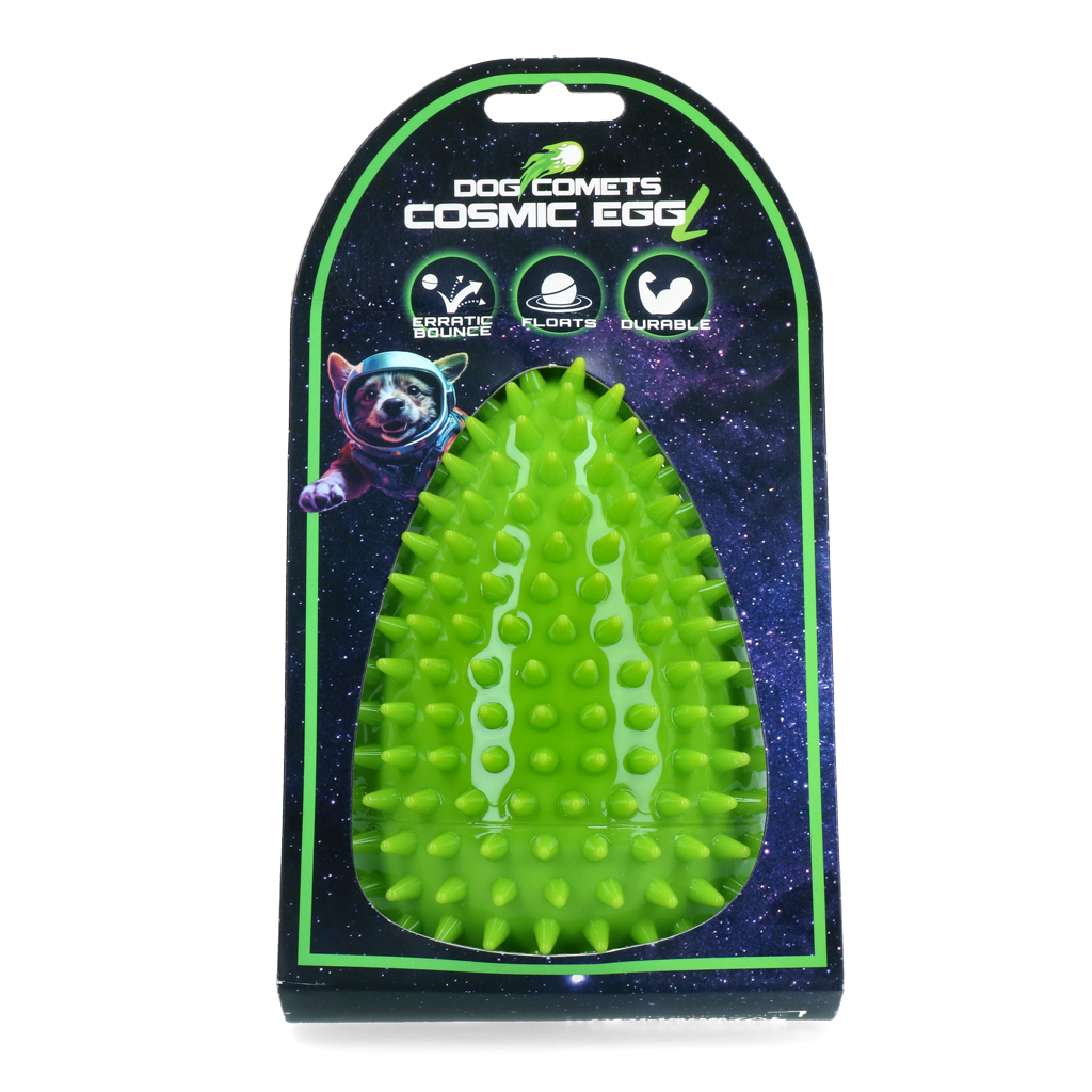 Dog Comets Cosmic Egg Groen L - Duurzaam Apporteerspeeltje voor Honden - afbeelding 1