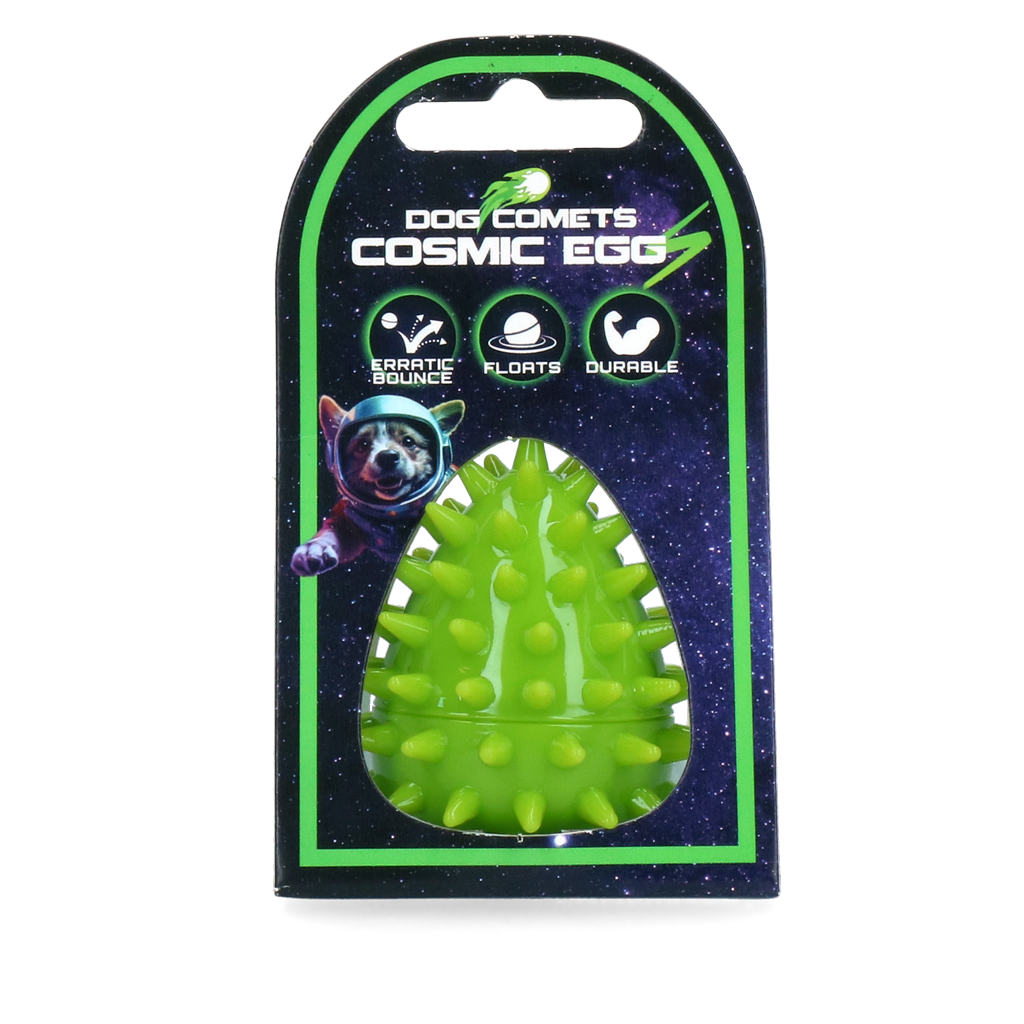 Dog Comets Cosmic Egg Groen S - Duurzaam Apporteerspeeltje voor Honden - afbeelding 1