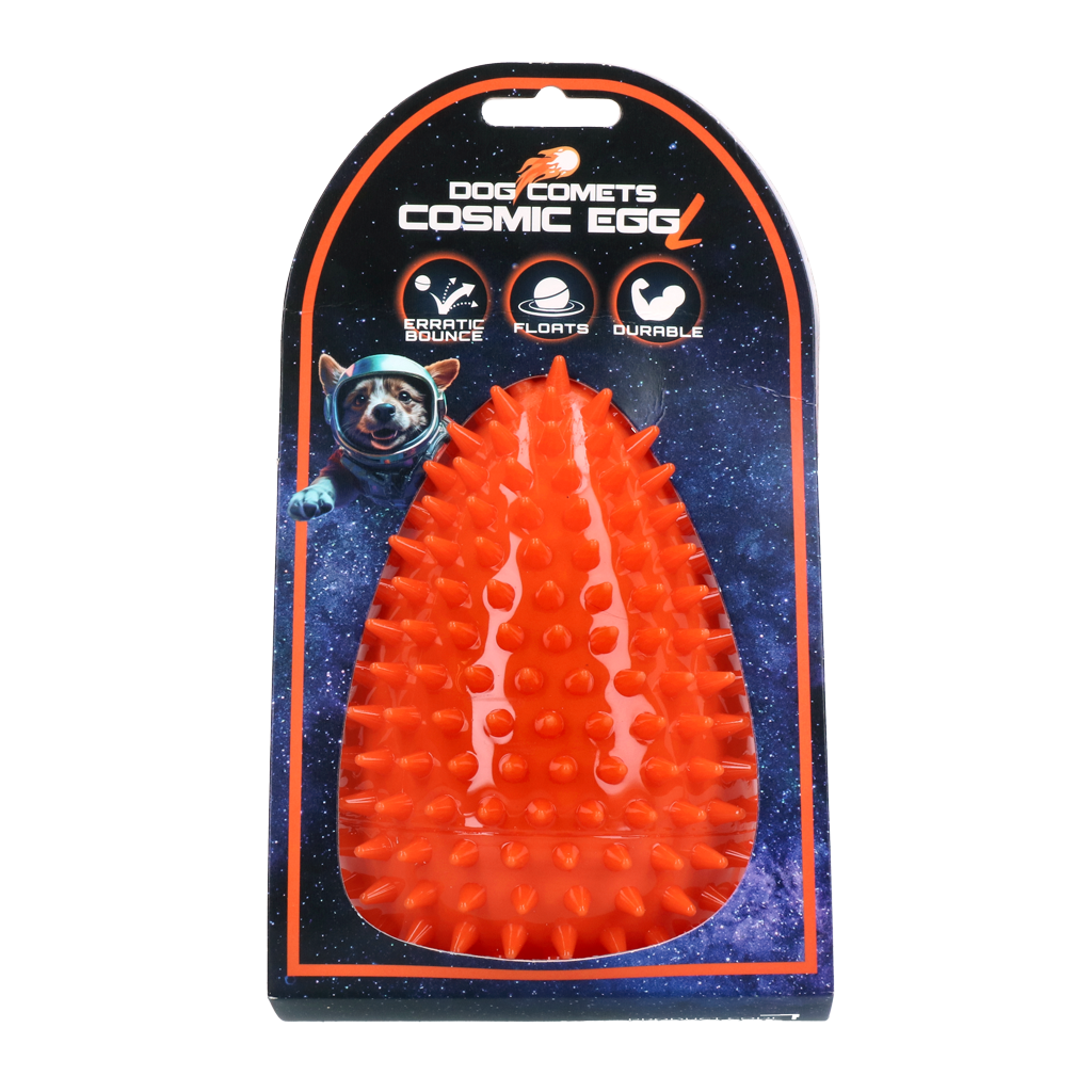 Dog Comets Cosmic Egg Oranje L - Duurzaam Apporteerspeeltje - afbeelding 1