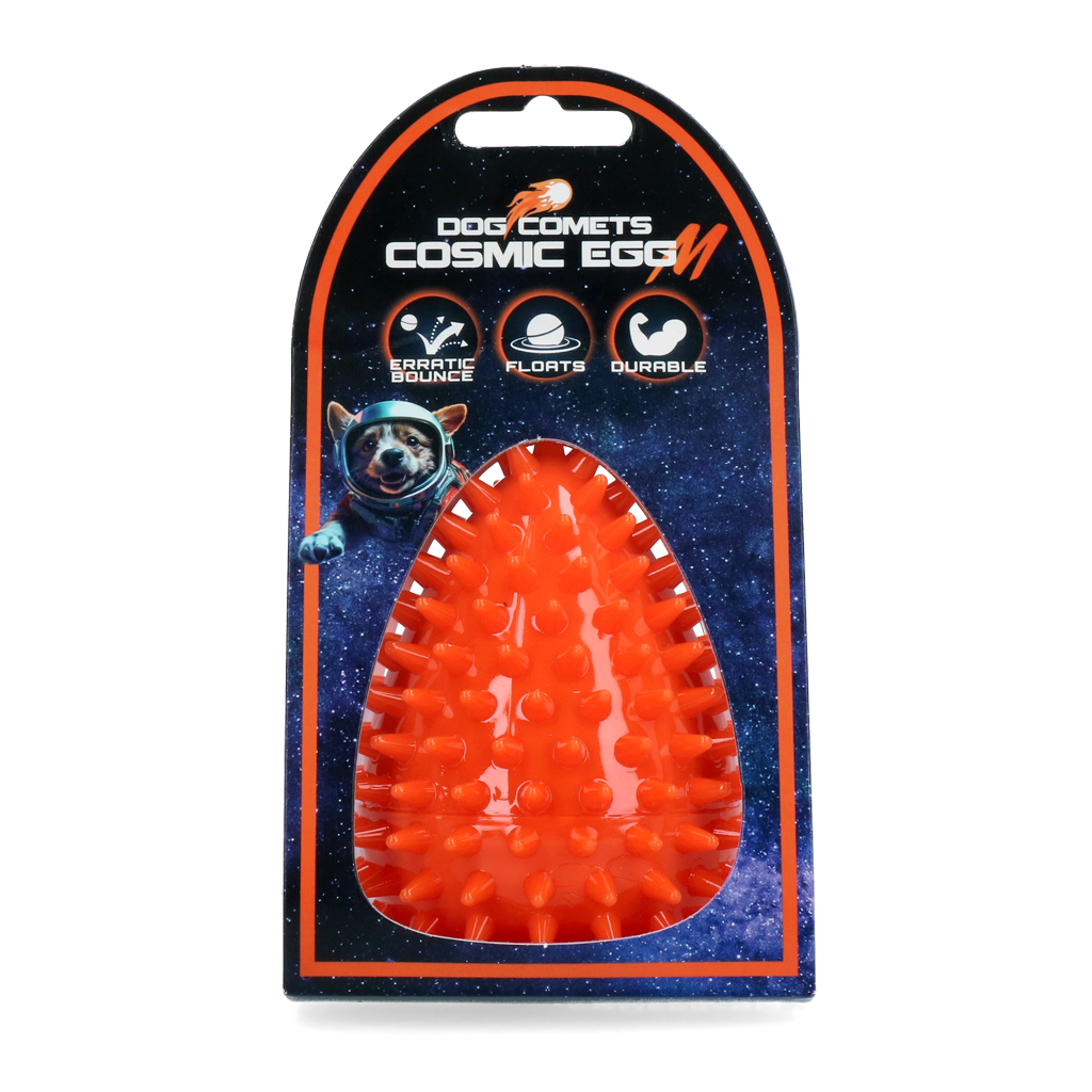 Dog Comets Cosmic Egg Oranje M - Duurzaam Apporteerspeeltje voor Honden - afbeelding 1
