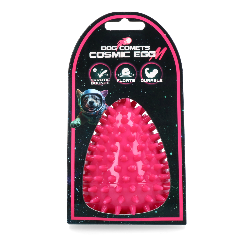 Dog Comets Cosmic Egg Roze M - Duurzaam Apporteerspeeltje voor Honden - afbeelding 1