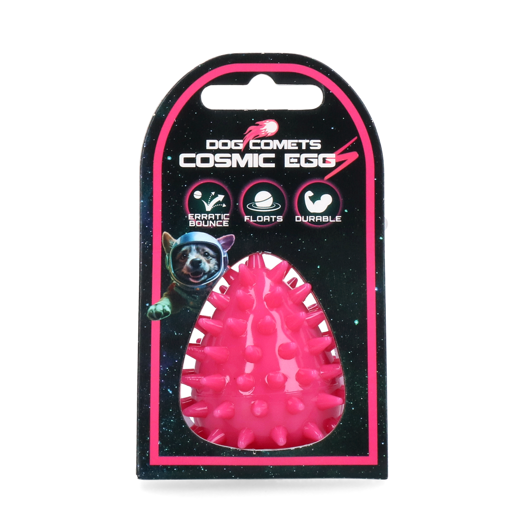 Dog Comets Cosmic Egg Roze S - Duurzaam Apporteerspeeltje voor Honden - afbeelding 1