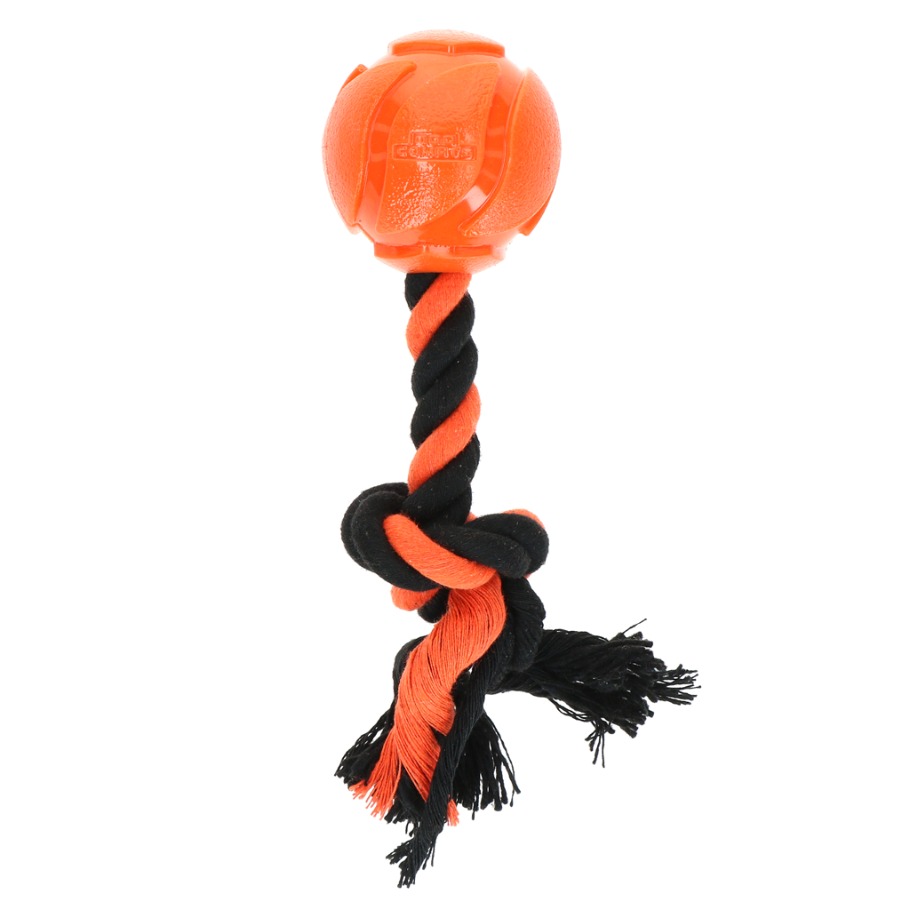 Dog Comets AstroTug Oranje - Interactief Hondenspeelgoed met Bal en Touw - afbeelding 2