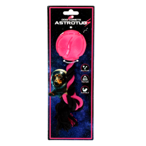 Dog Comets AstroTug Roze - Interactief Hondenspeelgoed met Bal en Touw