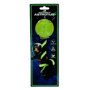 Dog Comets AstroTug Groen - Interactief Hondenspeelgoed met Bal en Touw