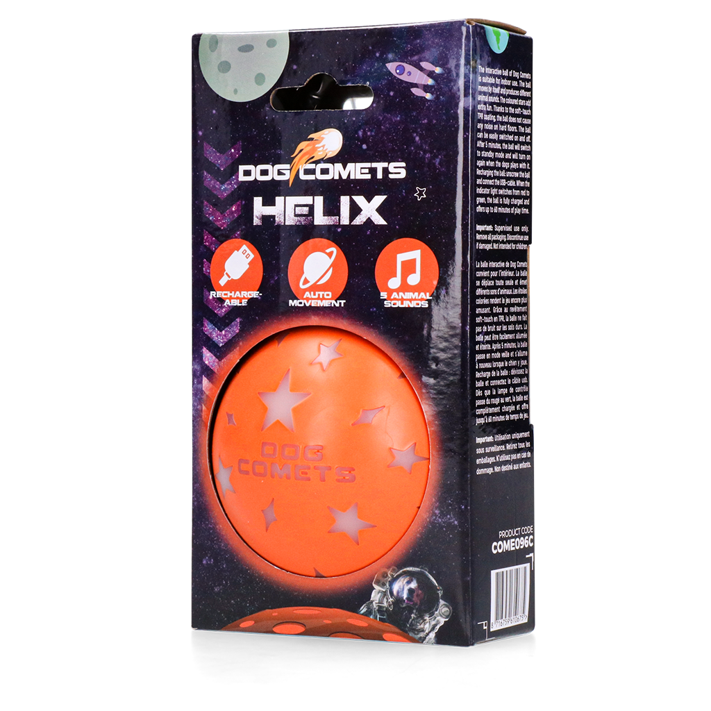Dog Comets Helix Oranje - Interactieve Speelbal voor Honden - afbeelding 1