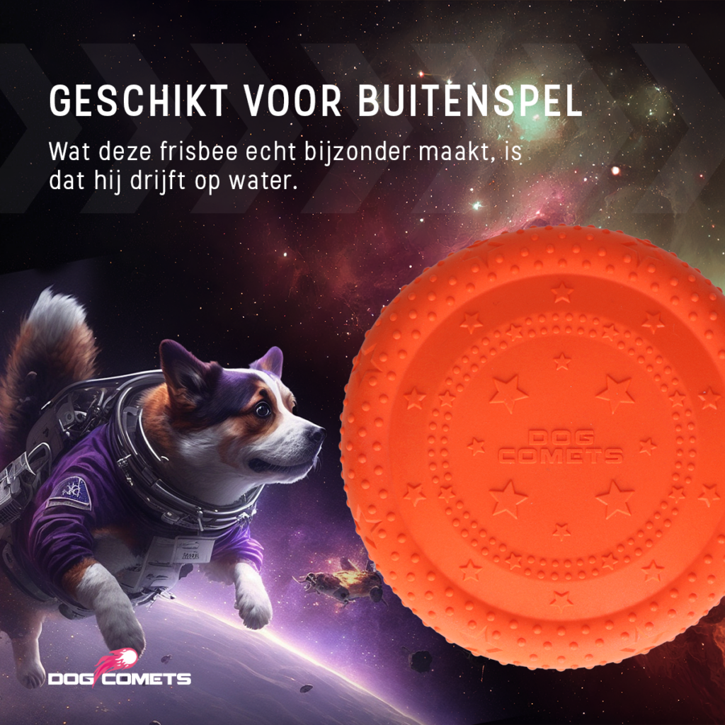 Dog Comets UFO Flyer Oranje M - Hondenfrisbee voor Actieve Honden - afbeelding 5
