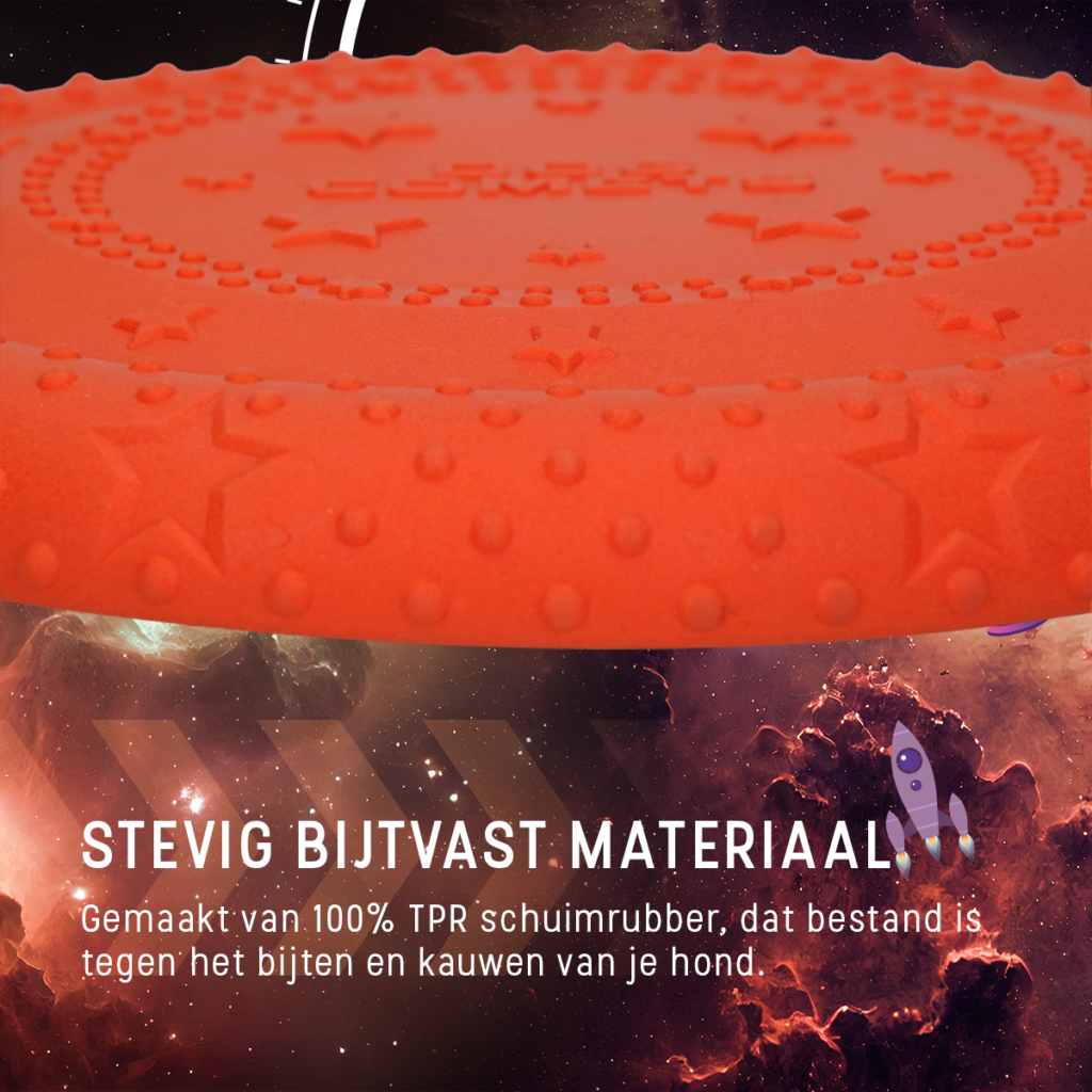 Dog Comets UFO Flyer Oranje M - Hondenfrisbee voor Actieve Honden - afbeelding 6