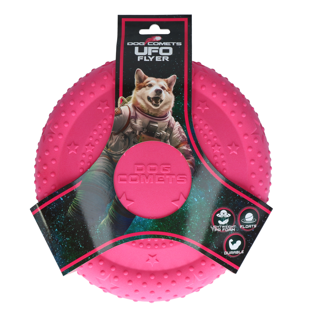 Dog Comets UFO Flyer Roze M - Hondenfrisbee voor Actieve Spelletjes - afbeelding 1