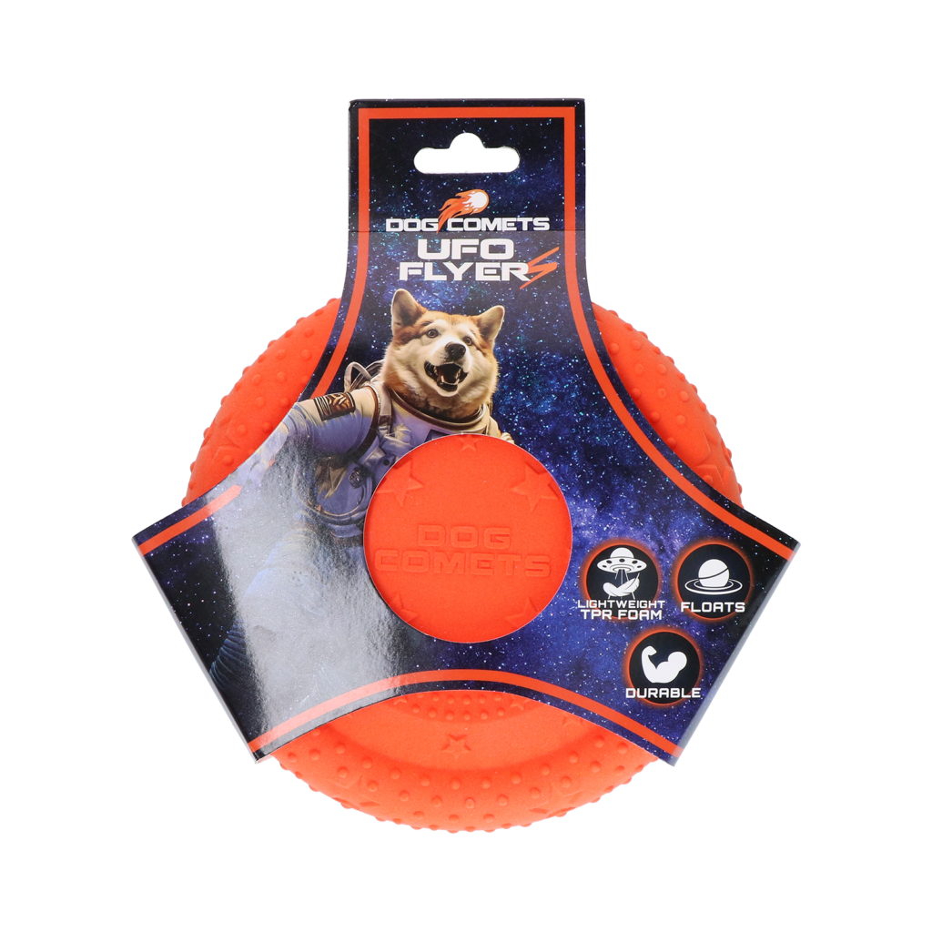 Dog Comets UFO Flyer Oranje S - Hondenfrisbee voor Actieve Spelletjes - afbeelding 1