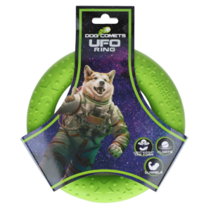 Dog Comets UFO Ring Groen M - Speelgoed voor Actieve Honden