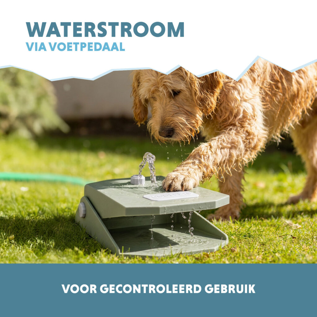 Coolpets Splash Water Fountain Olijfgroen - Waterfontein voor Buiten - afbeelding 4