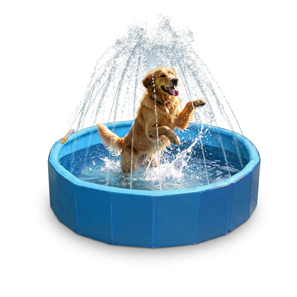 Coolpets Splash Sprinkler Pool - 120 cm diameter, 30 cm hoog - afbeelding 1