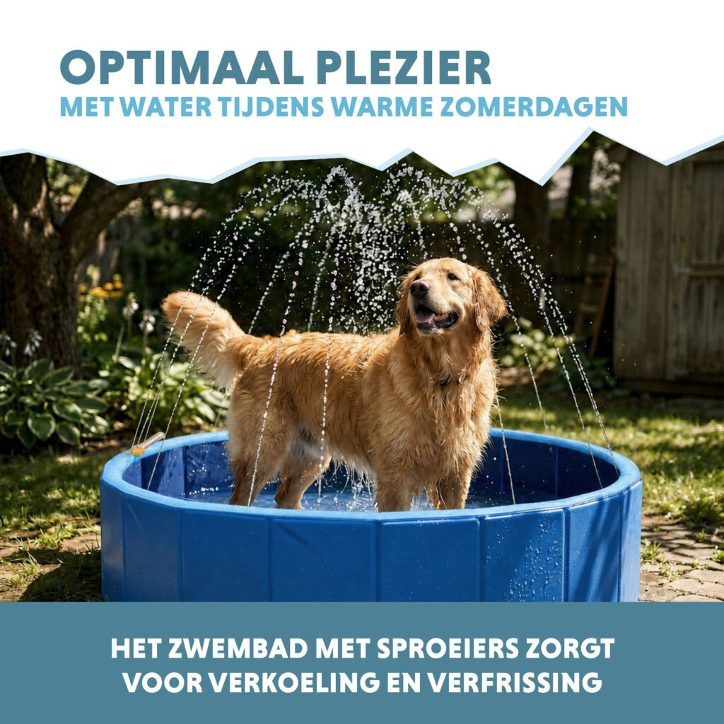 Coolpets Splash Sprinkler Pool - 120 cm diameter, 30 cm hoog - afbeelding 4