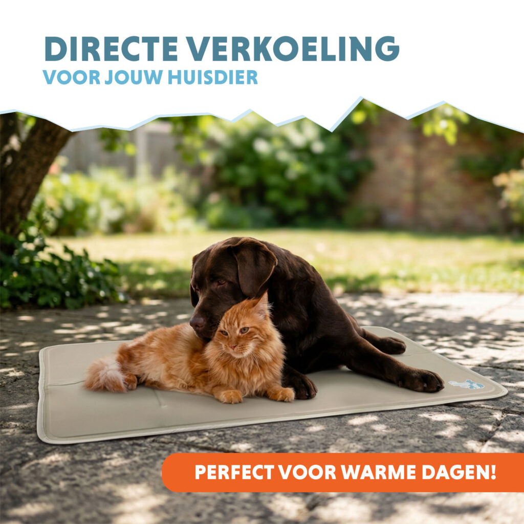 Coolpets Gel Cooling Mat Beige L voor honden en katten - afbeelding 2