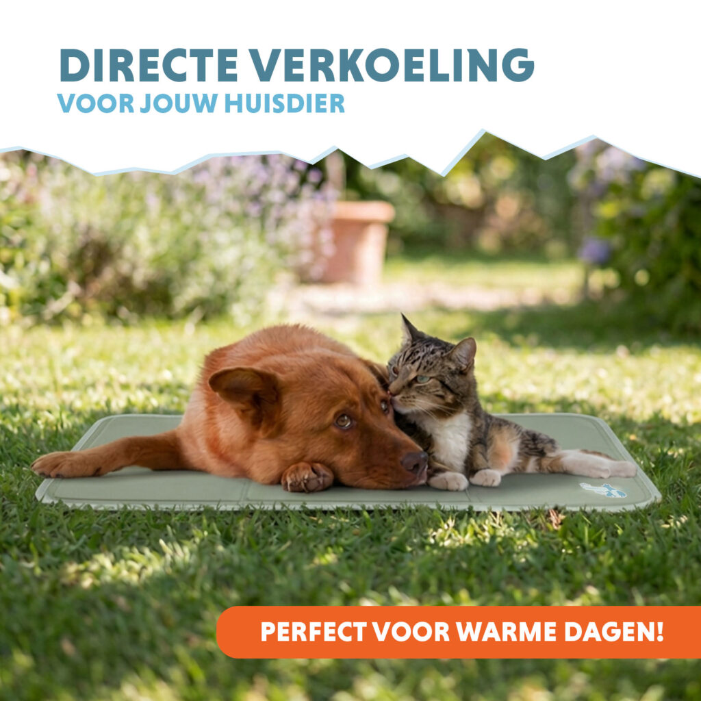 Coolpets Gel Cooling Mat Olijfgroen M - Koelmat voor Honden en Katten - afbeelding 2